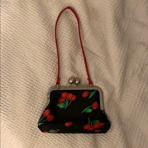 Vintage cherry coin purse